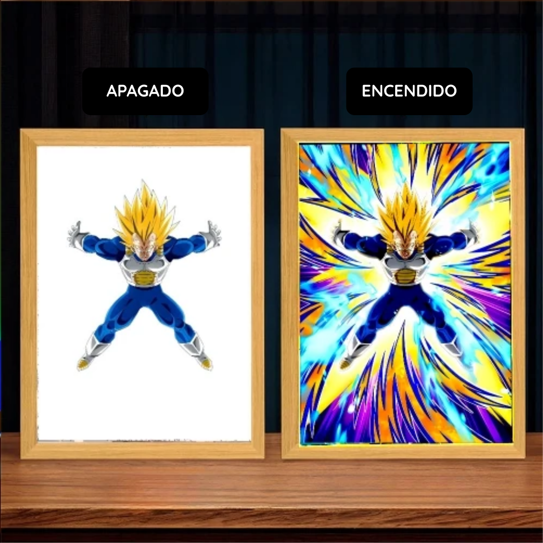 Cuadro de luz lámpara Dragon Ball