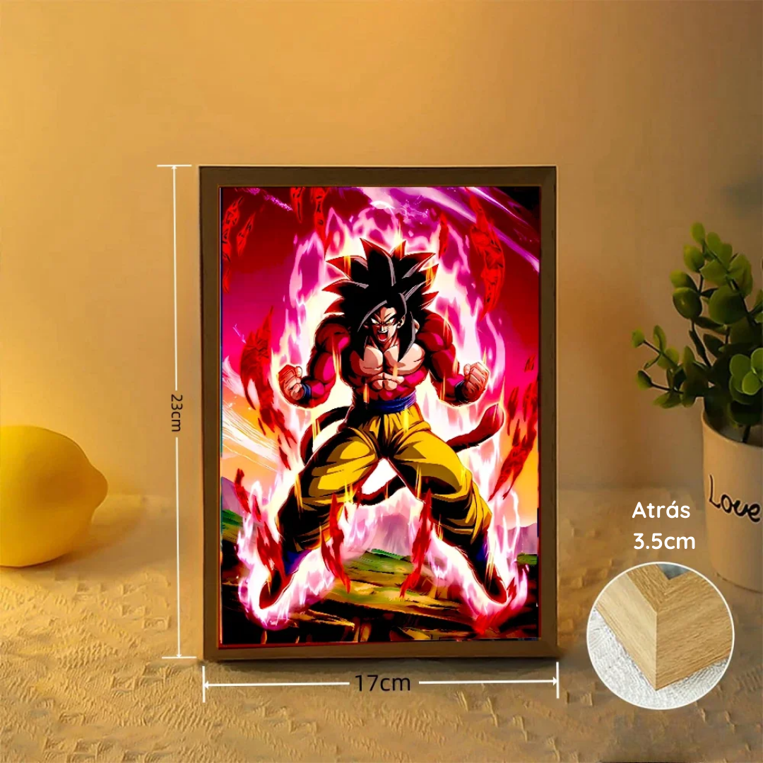 Cuadro de luz lámpara Dragon Ball